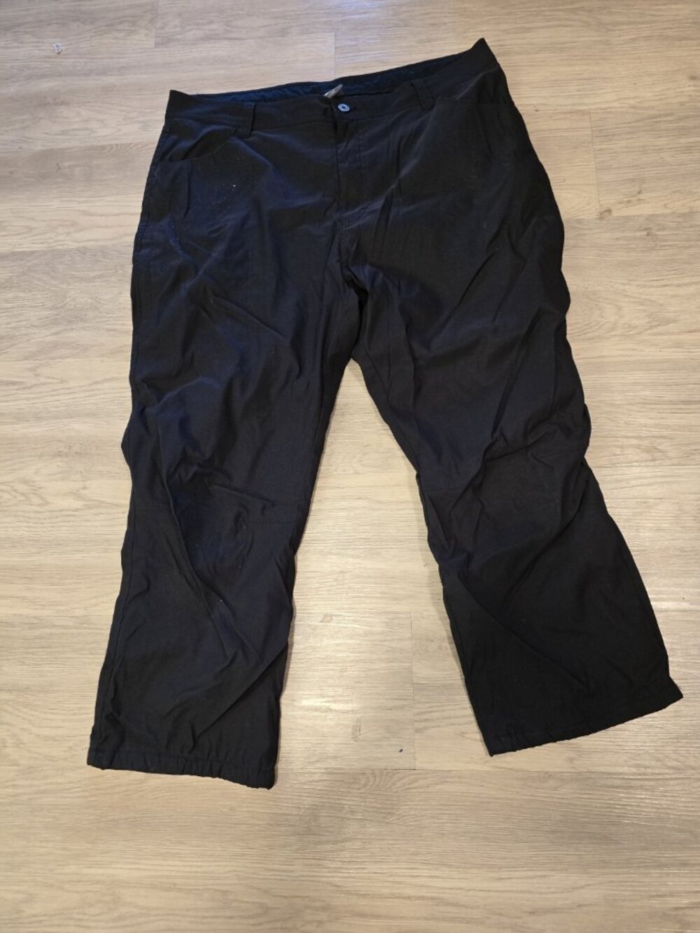Eddie Bauer Men’s Lined Nylon Pants 40x30 Black Fleece Lined Outdoor Hiking